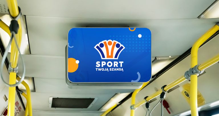 Reklama Fundacji Sport Twoja Szansa w autobusie