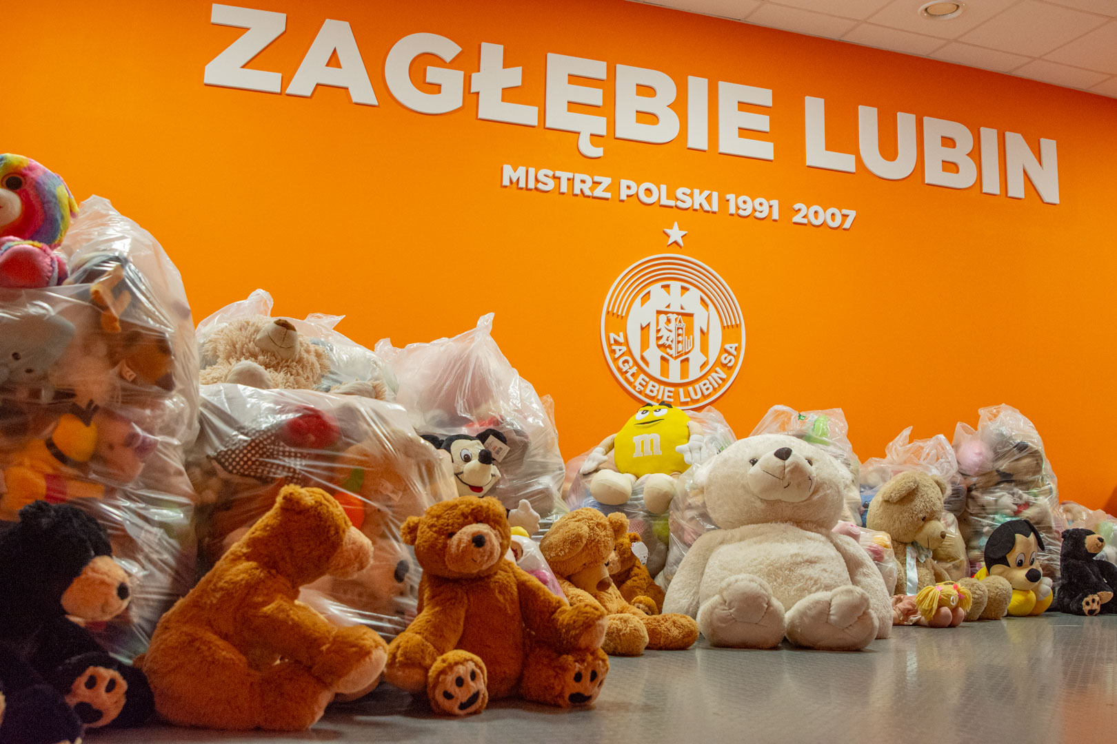Inwazja maskotek w Lubinie! 5031 pluszaków z akcji “Dorzuć misie” trafi do dzieciaków