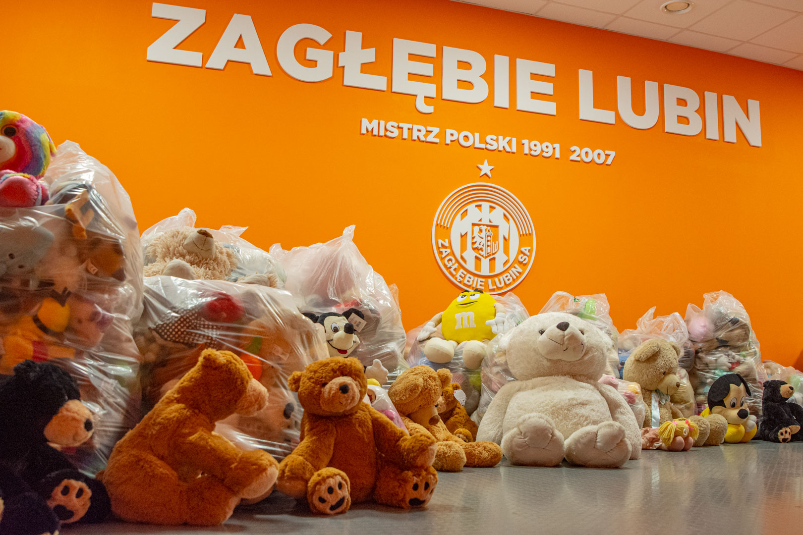 Inwazja maskotek w Lubinie! 5031 pluszaków z akcji “Dorzuć misie” trafi do dzieciaków
